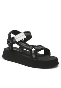 Calvin Klein Jeans Sandały Prefresato Sandal Webbing Mesh YW0YW00969 Czarny. Kolor: czarny. Materiał: materiał #1