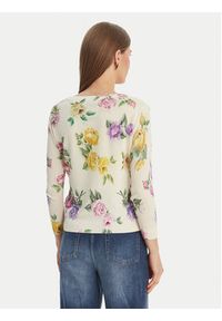 Luisa Spagnoli Kardigan Contesto 100300 Beżowy Slim Fit. Kolor: beżowy. Materiał: syntetyk #3