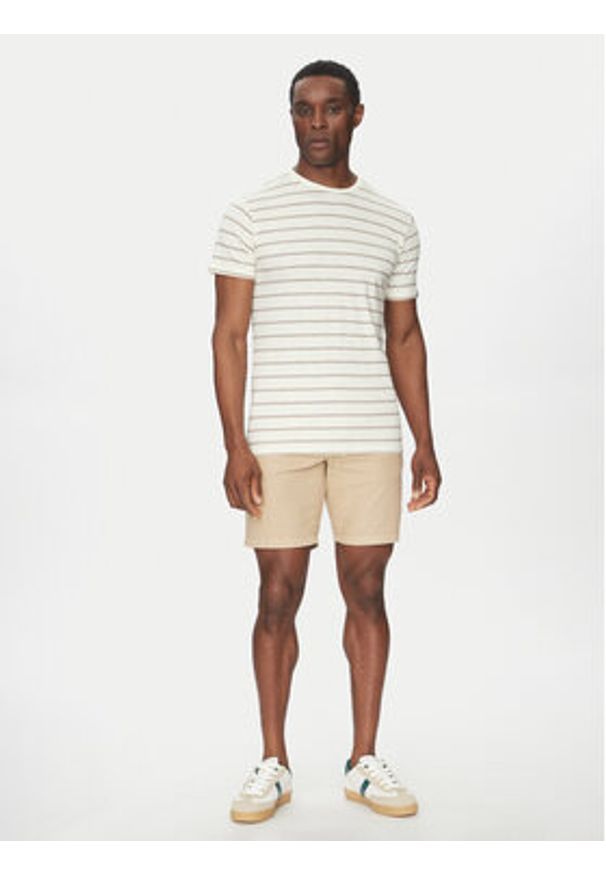 INDICODE T-Shirt Inrima 41-168 Écru Regular Fit. Materiał: bawełna