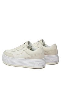 Calvin Klein Jeans Sneakersy Bold Flatf Low Lace Mix Ml Fad YW0YW01316 Beżowy. Kolor: beżowy. Materiał: skóra #4