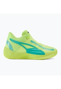 Puma - Buty do koszykówki męskie PUMA Rise Nitro. Kolor: zielony, żółty, wielokolorowy. Materiał: syntetyk, tkanina, materiał. Sport: koszykówka