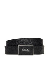 Guess Pasek Męski BMDJTUP5235 Czarny. Kolor: czarny. Materiał: skóra