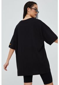 Superdry t-shirt bawełniany kolor czarny. Kolor: czarny. Materiał: bawełna. Długość rękawa: krótki rękaw. Długość: krótkie. Wzór: nadruk #4