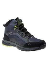 Elbrus - Męskie Wodoodporne Buty Turystyczne Embawa Mid Cut. Kolor: czarny, szary, zielony, wielokolorowy. Sport: turystyka piesza