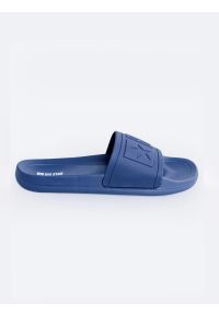 Big-Star - Klapki męskie plażowe granatowe DD174688 470. Okazja: na plażę. Kolor: niebieski. Wzór: aplikacja. Sezon: lato. Styl: sportowy, wakacyjny