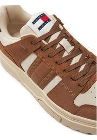 Tommy Jeans Sneakersy EM0EM01457 Brązowy. Kolor: brązowy. Materiał: zamsz, skóra