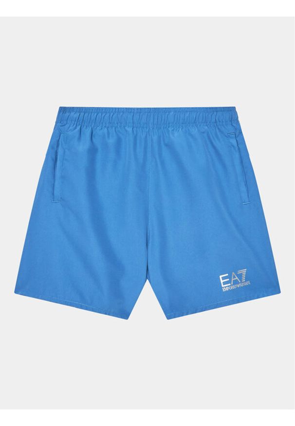EA7 Emporio Armani Szorty kąpielowe 906010 3R772 32333 Niebieski Regular Fit. Kolor: niebieski. Materiał: syntetyk