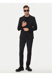 Karl Lagerfeld - KARL LAGERFELD Marynarka 155200-543003 Czarny Slim Fit. Typ kołnierza: dekolt w karo. Kolor: czarny. Materiał: syntetyk, wiskoza #5