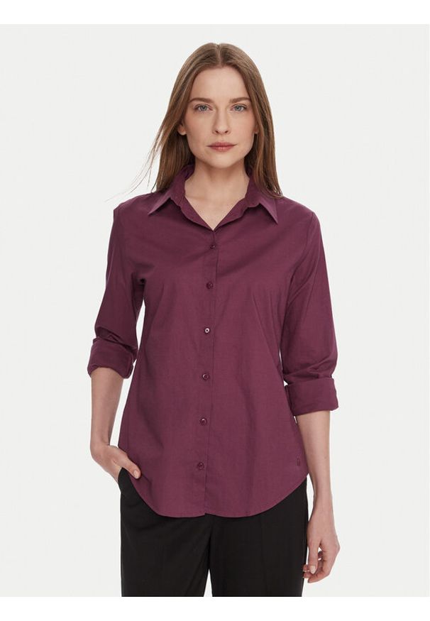 United Colors of Benetton - United Colors Of Benetton Koszula 5WPQDQ0AX Fioletowy Regular Fit. Kolor: fioletowy. Materiał: bawełna