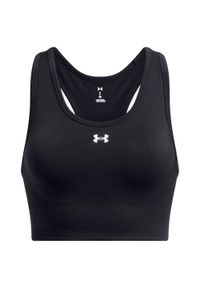 Top Under Armour Vanish Bezszwowy Biustonosz Mid Damskie. Kolor: czarny, biały, wielokolorowy. Sport: bieganie