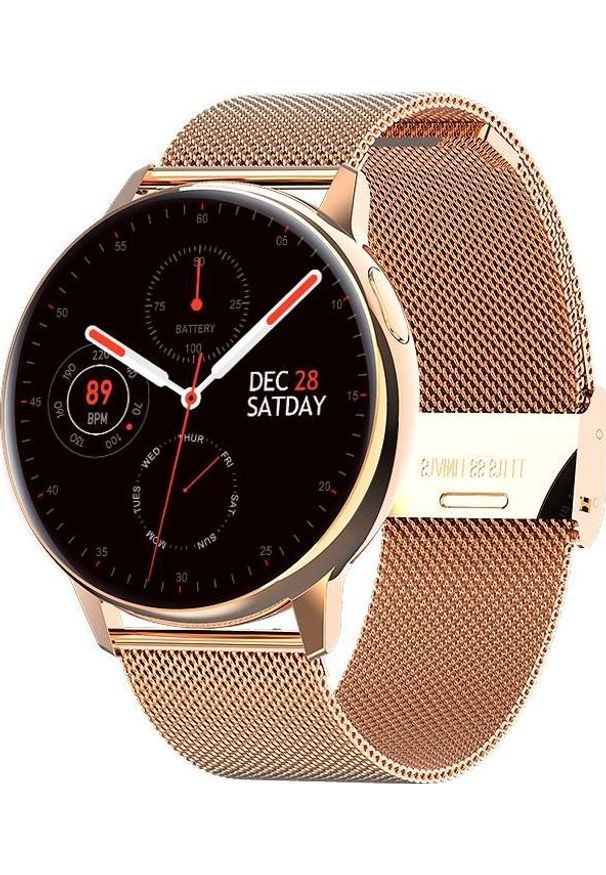 Smartwatch Pacific 24-12 Różowe złoto. Rodzaj zegarka: smartwatch. Kolor: różowy, wielokolorowy, złoty