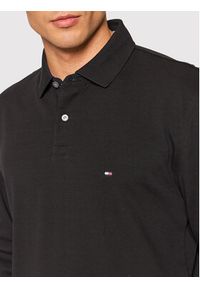 TOMMY HILFIGER - Tommy Hilfiger Polo 1985 MW0MW20183 Czarny Regular Fit. Typ kołnierza: polo. Kolor: czarny. Materiał: bawełna #2