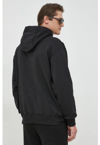 BOSS bluza bawełniana męska kolor czarny z kapturem z nadrukiem. Typ kołnierza: kaptur. Kolor: czarny. Materiał: bawełna. Wzór: nadruk #2