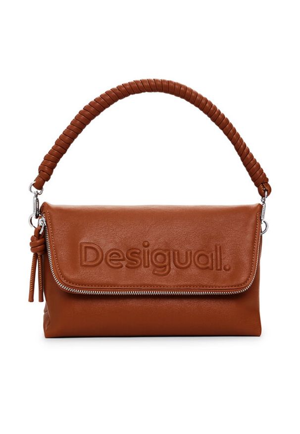 Desigual Torebka 25SAXPAM Brązowy. Kolor: brązowy. Materiał: skórzane