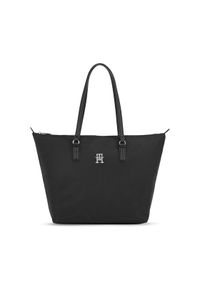 TOMMY HILFIGER - Tommy Hilfiger Torebka Poppy Th Tote AW0AW15639 Czarny. Kolor: czarny