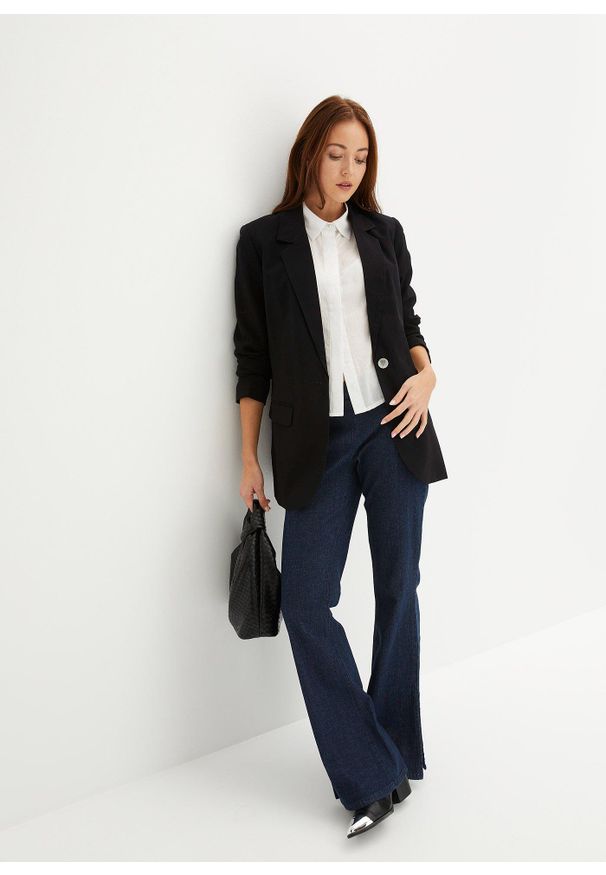 bonprix - Żakiet. Kolor: czarny. Styl: elegancki