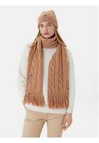 Polo Ralph Lauren Szalik 455981434003 Brązowy. Kolor: brązowy. Materiał: wełna, materiał