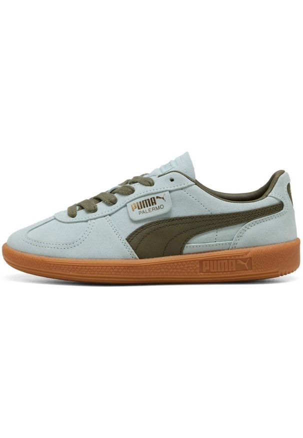 Adidasy Puma Palermo, Mężczyźni. Kolor: zielony. Materiał: materiał, zamsz. Sport: fitness