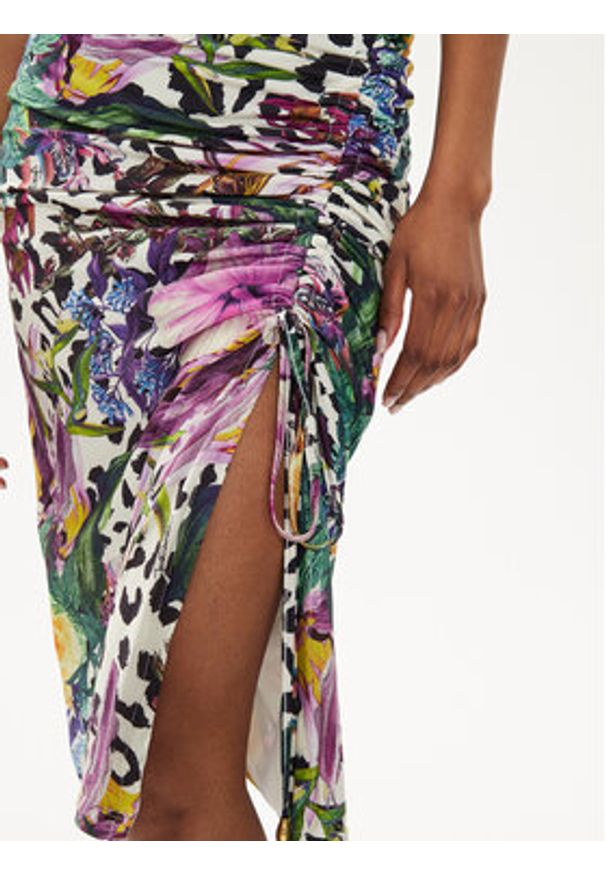 Just Cavalli Sukienka codzienna 76PAO939 Kolorowy Slim Fit. Okazja: na co dzień. Materiał: wiskoza. Wzór: kolorowy. Typ sukienki: proste. Styl: casual