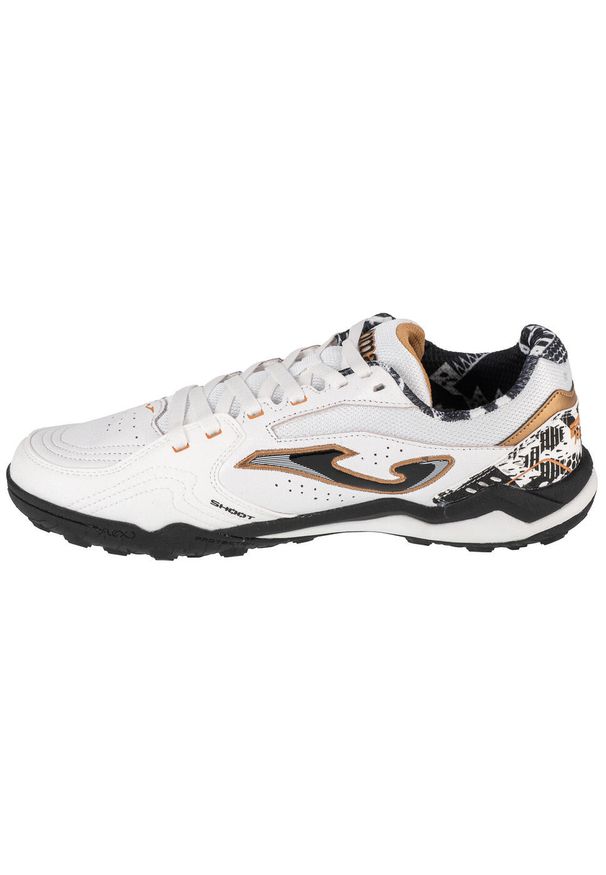 Buty piłkarskie turfy unisex Joma FS Reactive skórzane treningowe na orlik. Zapięcie: sznurówki. Kolor: biały. Materiał: guma, skóra, syntetyk, materiał, tkanina. Szerokość cholewki: normalna. Sport: piłka nożna
