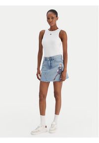 Hugo - HUGO Spódnica jeansowa Gadele 50557549 Niebieski Regular Fit. Kolor: niebieski. Materiał: bawełna #3