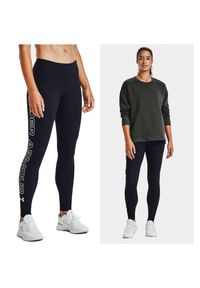 Under Armour - Legginsy treningowe damskie UNDER ARMOUR szybkoschnące termoaktywne. Kolor: czarny. Sport: fitness