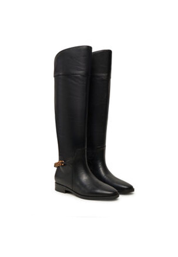 Guess Kozaki Joicy FLFJOI LEA11 Czarny. Kolor: czarny. Materiał: skóra
