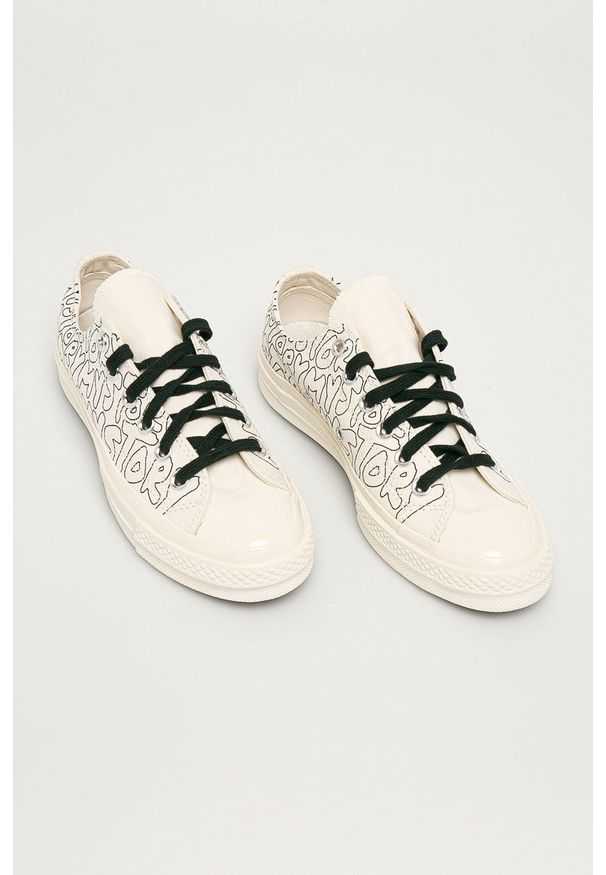Converse - Tenisówki. Nosek buta: okrągły. Zapięcie: sznurówki. Kolor: beżowy. Materiał: guma