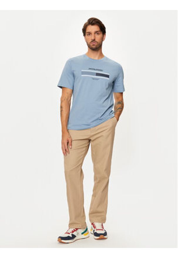 Jack & Jones - Jack&Jones T-Shirt South 12256784 Niebieski Standard Fit. Kolor: niebieski. Materiał: bawełna