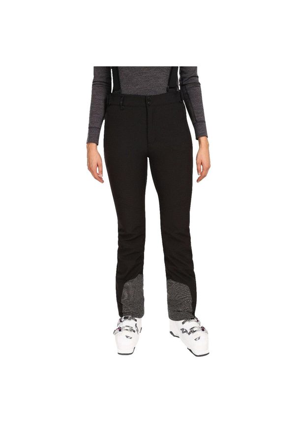 Spodnie narciarskie dla kobiet Kilpi Rhea. Kolor: czarny. Materiał: softshell. Sezon: zima. Sport: narciarstwo