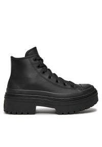 Converse Trzewiki Chuck Taylor All Star Lugged Heel Leather Platform A10369C Czarny. Kolor: czarny. Materiał: skóra. Obcas: na platformie