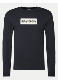 Napapijri Longsleeve S-Box Logo NP0A4I3M Czarny Regular Fit. Kolor: czarny. Materiał: bawełna. Długość rękawa: długi rękaw