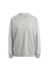 Adidas - Essentials 3-Stripes Sweatshirt. Kolor: biały, szary, wielokolorowy