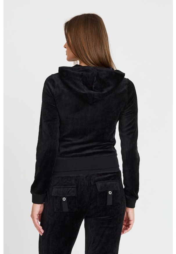 Juicy Couture - JUICY COUTURE Czarna damska bluza Heritage Robyn, Rozmiar M. Kolor: czarny
