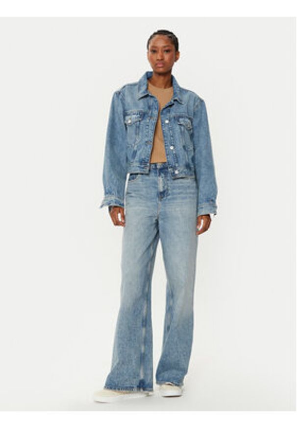 TOMMY HILFIGER - Tommy Hilfiger Kurtka jeansowa WW0WW43731 Niebieski Straight Fit. Kolor: niebieski. Materiał: bawełna
