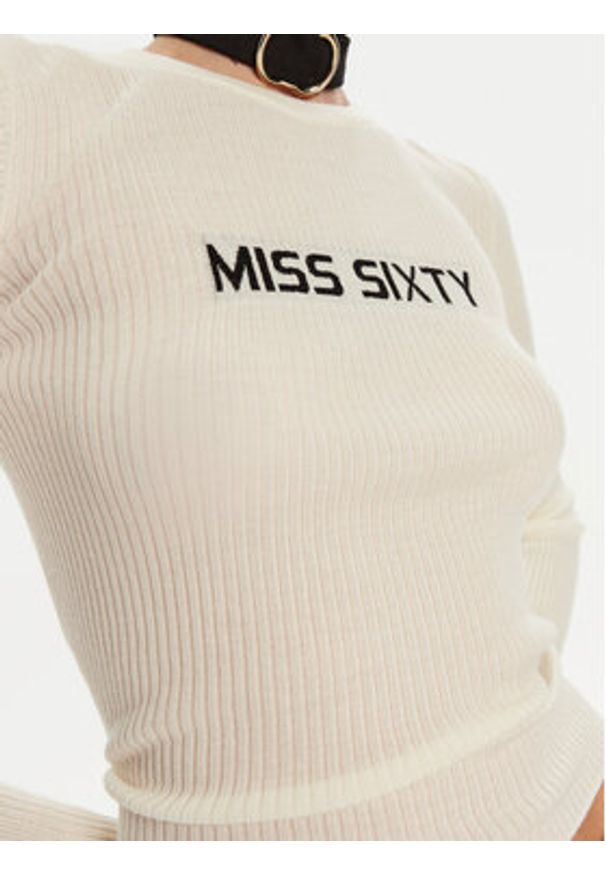 Miss Sixty Bluzka 6L3RJ7291000 Écru Regular Fit. Materiał: wełna