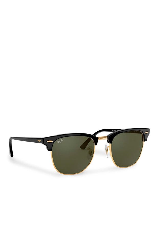 Ray-Ban Okulary przeciwsłoneczne Clubmaster 0RB3016 W0365 Czarny. Kolor: czarny. Materiał: syntetyk