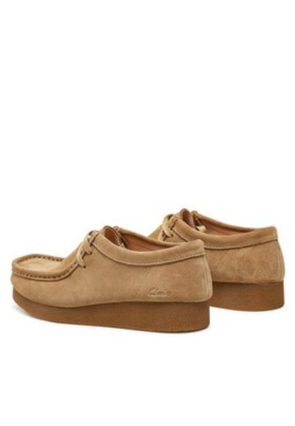Clarks Półbuty WallabeeEvoSh 261747474 Beżowy. Kolor: beżowy. Materiał: zamsz, skóra