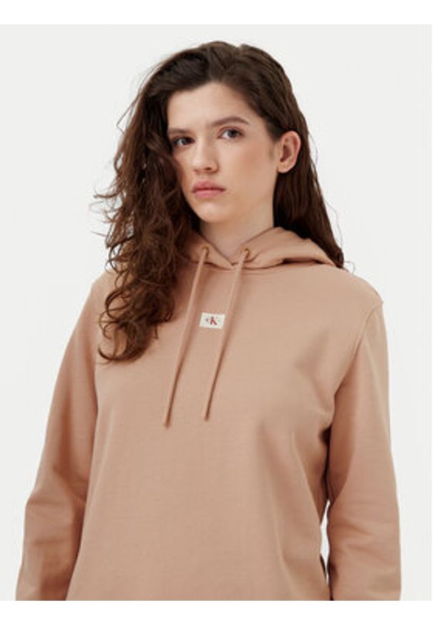 Calvin Klein Jeans Bluza J20J225085 Pomarańczowy Regular Fit. Kolor: pomarańczowy. Materiał: bawełna