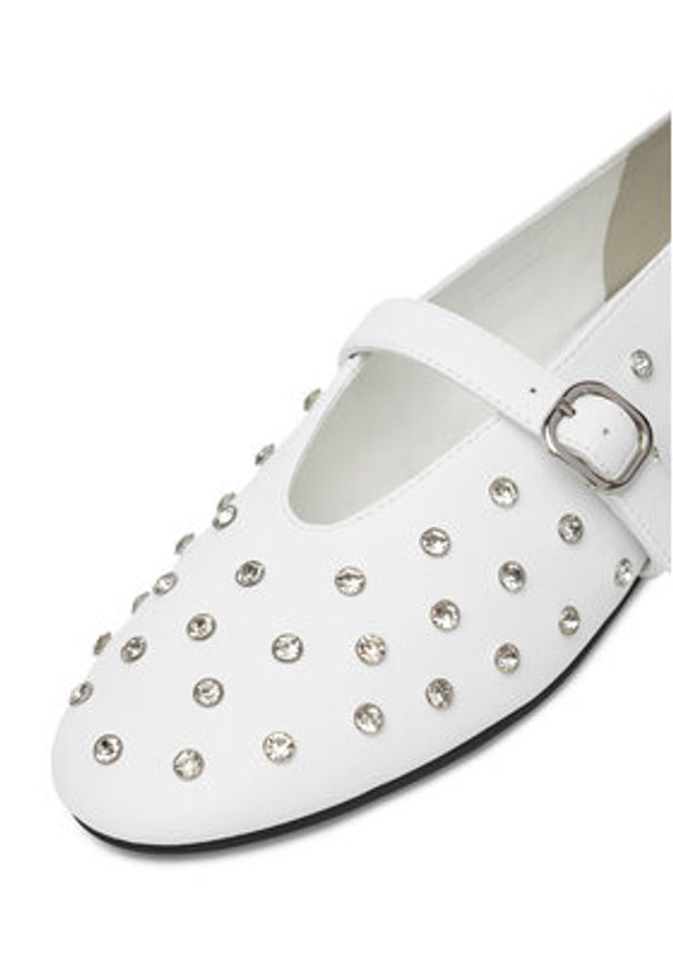 Badura Baleriny NASTU-D005-68-5 Biały. Kolor: biały. Materiał: skóra