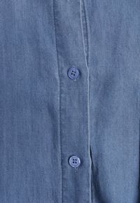 Renee - Niebieska Denimowa Koszula z Bawełną i Kieszonką Worimi. Okazja: na co dzień. Kolor: niebieski. Materiał: bawełna. Sezon: wiosna. Styl: casual #6