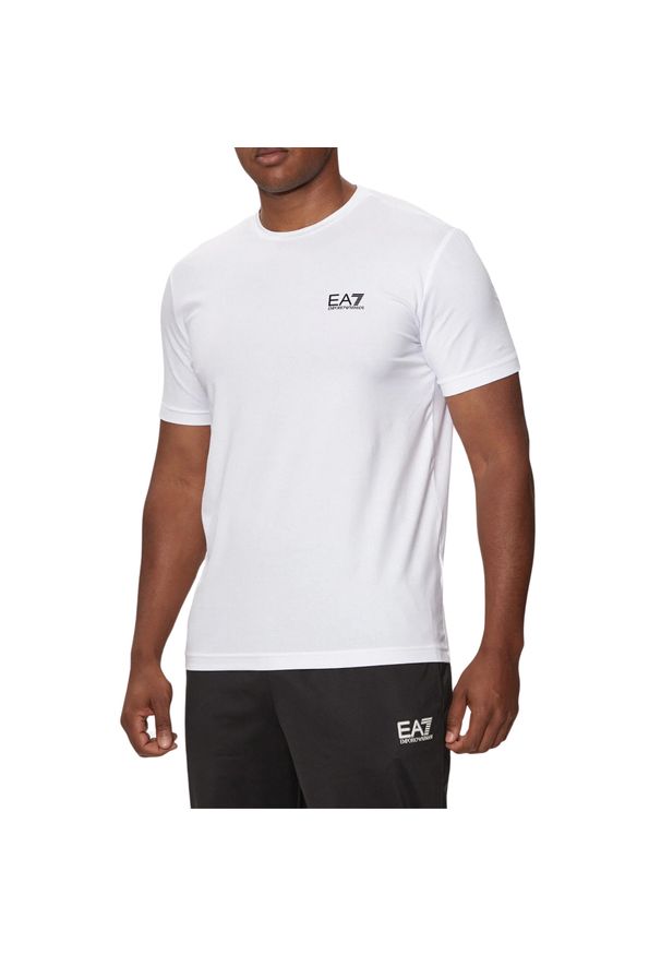 EA7 - T-Shirt Core Identity Rozmiar L Biały - 8NPT26PJVQZ-1100. Kolor: biały. Materiał: bawełna, elastan. Sport: fitness
