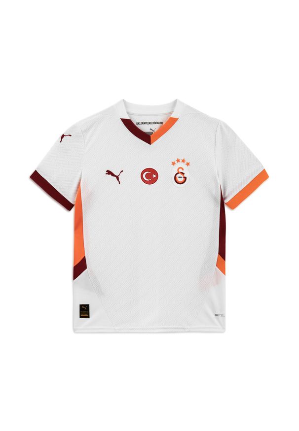 Puma - Młodzieżowa koszulka wyjazdowa Galatasaray SK 24/25 PUMA White Red Rhythm. Kolor: czerwony, wielokolorowy, biały