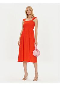 Pieces Sukienka letnia Luna 17147176 Czerwony Regular Fit. Kolor: czerwony. Materiał: syntetyk. Sezon: lato #5