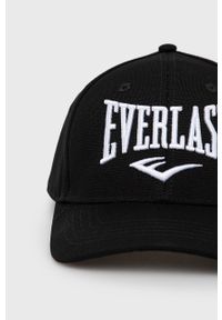 EVERLAST - Everlast czapka bawełniana kolor czarny z aplikacją. Kolor: czarny. Materiał: bawełna. Wzór: aplikacja #4