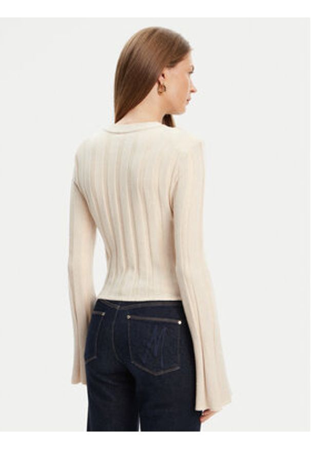 Guess Sweter W5YR13 Z3OT0 Beżowy Regular Fit. Kolor: beżowy. Materiał: syntetyk