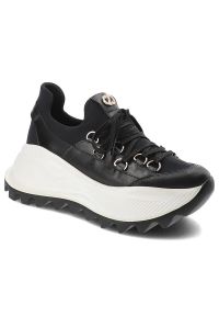 Czarne Sneakersy Carinii Modne Obuwie Damskie. Okazja: na co dzień, na spacer. Kolor: czarny. Obcas: na obcasie. Wysokość obcasa: średni. Sport: turystyka piesza