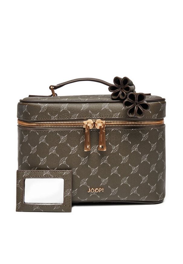 JOOP! Kosmetyczka Flora 4140006150 Khaki. Kolor: brązowy. Materiał: skóra