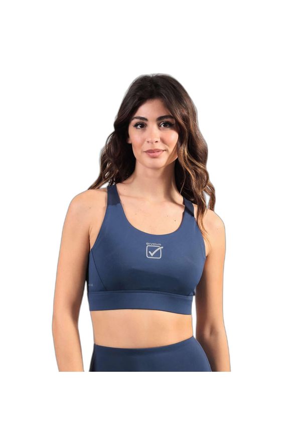 Givova Top Basic damski bez rękawów XL. Kolor: niebieski. Sport: fitness