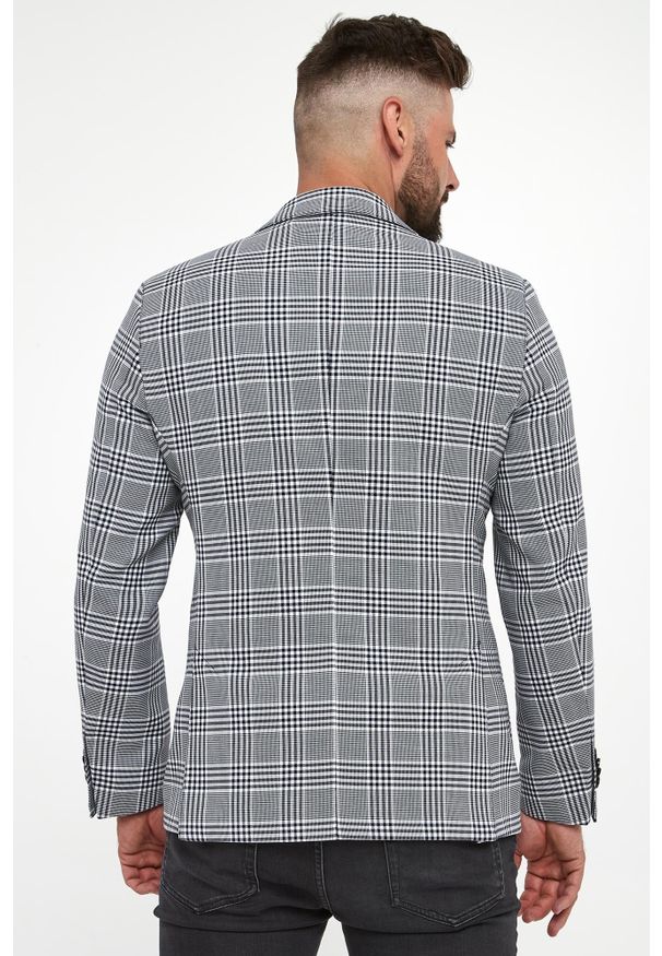 Karl Lagerfeld - Marynarka męska w kratę KARL LAGERFELD